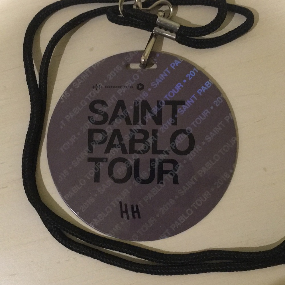 Kanye West Saint Pablo tour VIP badge